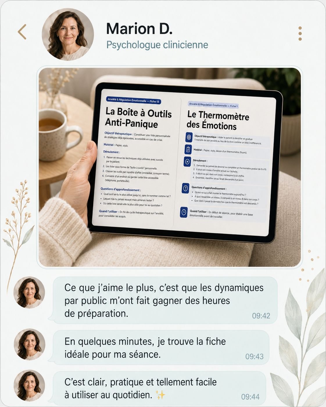 Témoignage de thérapeute